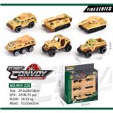 OBL913639 - 合金滑行军事车6只装