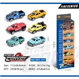 OBL913644 - 合金滑行皮卡车6只装