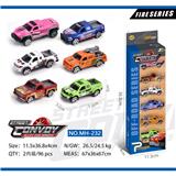 OBL913645 - 合金滑行皮卡车6只装