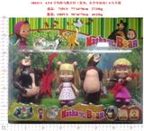 OBL914163 - 4.5-6寸玛莎与熊公仔（发光，头手可活动）4只卡装