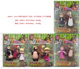 OBL914167 - 4.5-6寸玛莎与熊公仔（发光，头手可活动）2只卡装4款