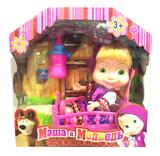 OBL914227 - 6寸实身玛莎带奶瓶带婴儿床（服装2色）