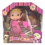 OBL914230 - 6寸实身玛莎与
熊（配推车）（服装2色）