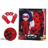 OBL915307 - 18寸全身搪胶瓢虫女孩带主题曲音乐带手套悠悠球眼罩