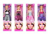 OBL915463 - 11.5 inch live hand fashion skirt Barbie with small bag 4 mixed