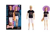 OBL915489 - 11.5 inch live-handed fashion couple Barbie with big hat 2 one box