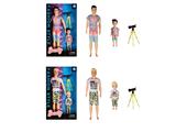 OBL915498 - 11.5 inch live-handed man with little man Barbie with binoculars 2 mixed