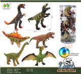 OBL916266 - 搪胶恐龙带声光(6款混装，24只/筒)