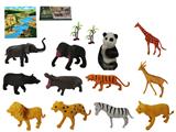 OBL918531 - 3-6寸PVC野生动物套装15pcs
野生动物12pcs,树2pcs,地图1pcs