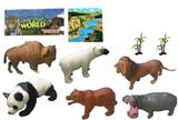 OBL918532 - 3-6寸PVC野生动物套装9pcs
野生动物6pcs,树2pcs,地图1pcs