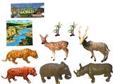 OBL918533 - 3-6寸PVC野生动物套装9pcs
野生动物6pcs,树2pcs,地图1pcs