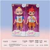 OBL919425 - 10寸搪胶手空身Cocomelon西瓜校巴JOJO宝宝肥童娃娃（带4声IC）