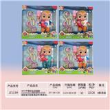 OBL919450 - 10寸全身搪胶cocomelon西瓜校巴JOJO超级宝贝配医具配件(带音乐)