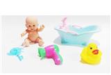 OBL920030 - 搪胶娃娃配浴缸洗澡套装