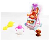 OBL920037 - 搪胶娃娃配婴儿推车套装