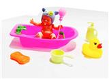 OBL920046 - 卡通搪胶娃娃配浴盆套装