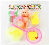 OBL920062 - 搪胶娃娃配洗澡过家家套装