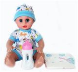 OBL922098 - 14寸15声英文IC男娃喝水撒尿（配奶瓶尿片）