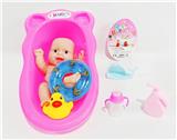 OBL922163 - 8寸搪胶娃娃浴盆洗澡套装
