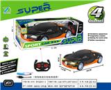 OBL927485 - 1：14四通带前灯布加迪黑窗遥控车（包电）