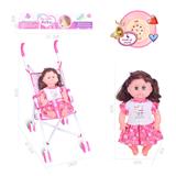 OBL928021 - 14寸（30cm)公仔娃娃配铁推车带IC（包AG13*3粒）