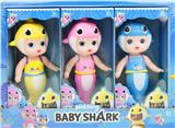 OBL928796 - 8寸搪胶鲨鱼宝宝带灯光音乐IC3pcs