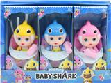 OBL928797 - 6寸实身灯光音乐鲨鱼宝宝+餐椅小奶瓶3pcs