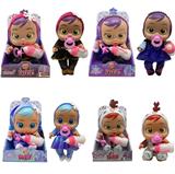 OBL929002 - 第7代14寸搪胶冰雪哭泣娃娃带四声音乐cry Babies-Tutti Fritti带流眼泪功能，带吸水奶瓶，带奶嘴  毛绒布料哭泣娃娃混装