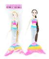 OBL929081 - 11寸实身3D眼长鞭美人鱼公主 带灯光和音乐功能 包电