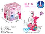 OBL929123 - 电动炫彩灯光音乐旋转小马(图片色)