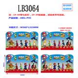 OBL930645 - 4.5寸超级玛丽奥6只公仔+1只底座6只卡装（4款）带七彩灯 注：1#4#带七彩灯