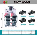 OBL931834 - 24PCS展示盒合金滑行警车
