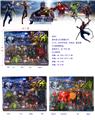 OBL935832 - 6.5寸带灯小联盟公仔（多关节可动）+武器4只装 3款混装