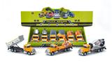 OBL935978 - 1:24 美式黄色回力合金工程车，6只/展示盒