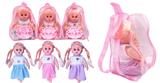 OBL936407 - 12寸四声条纹裙女娃配餐具