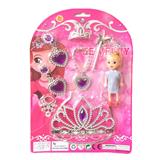 OBL943364 - 大皇冠+大耳环+小项链+小魔术棒3寸仔配件随机颜色