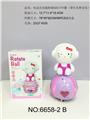 OBL943707 - 电动旋转球站KITTY 猫(带灯光和音乐)