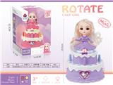 OBL943744 - 电动万向旋转蛋糕公主(带灯光和音乐)