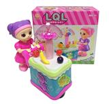 OBL945858 - 娃娃雨伞雪糕车 音乐/灯光/万向(英文盒)