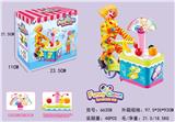 OBL945862 - 小丑雨伞雪糕车音乐/灯光/万向(英文盒)