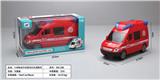 OBL946056 - 1:18电动万向音乐灯光消防车(不包电)