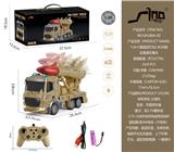 OBL951347 - 欧式1:24十通遥控灯光2.4G对频双炮弹军事车