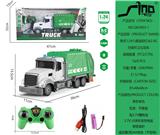 OBL951367 - 美式1:24六通遥控灯光2.4G对频环卫垃圾车