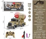 OBL951368 - 美式1:24十通遥控灯光2.4G对频单炮弹军事车