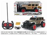OBL952580 - 1:18四通越野遥控车   牧马人军警  带电