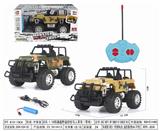 OBL952588 - 1:16四通越野遥控车 牧马人军车 带电 俄文