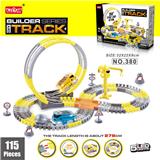 OBL953690 - 电动灯光旋转过山车轨道工程车 115PCS(不包电)