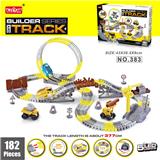 OBL953693 - 电动灯光旋转过山车轨道工程车 182PCS(不包电)