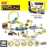 OBL953694 - 电动灯光旋转过山车轨道工程车 180PCS(不包电)