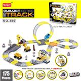 OBL953695 - 电动灯光旋转过山车轨道工程车 175PCS(不包电)